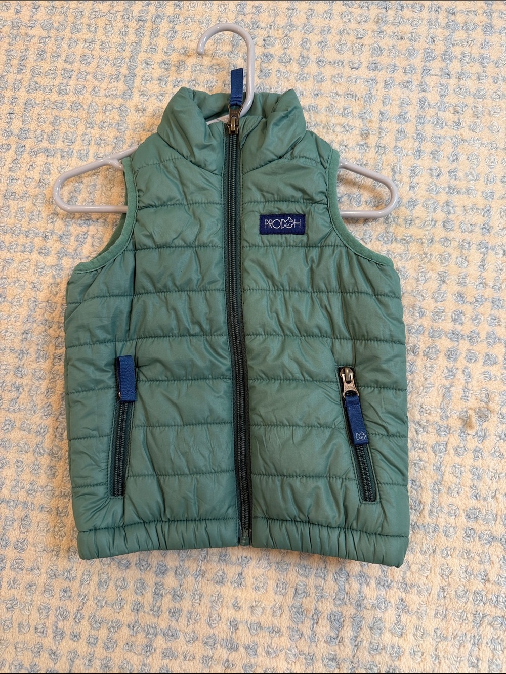 Prodoh 12M  Kids Quilted Puffer Vest in Sage Green